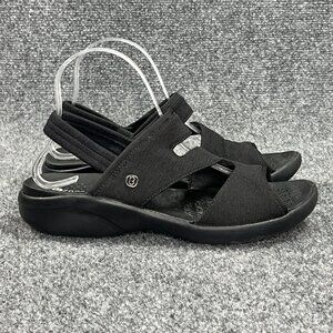 Bzees Cleo Sandals Women's Size 9 Black Neoprene Comfort‎ Wedge Athletic Slip On